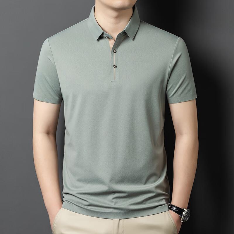 YTMTST6159 Men s Lapel Short Sleeve Polo Shirt XL