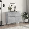 VidaXL Buffets 2 Pcs Concrete Grey 40x35x70 Cm Engineered Wood 831157