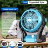 Leistungsstarker LED-Tischventilator Wiederaufladbare Camping-Kühlung Ausrüstung Outdoor Kleiner Tragbarer Elektrischer Ventilator