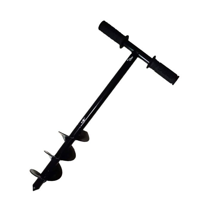 Tarière manuelle 10x60 cm – Bêche hélicoïdale noire pour bulbes et plantation