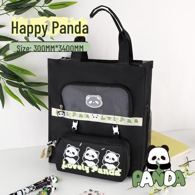 

Детская холщовая сумка для учебников Panda A4 для учеников начальной школы