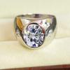 Moissanite Oval Cut Gemstone With 925 Sterling Silver Ring For Men's #B278 JL375681924062