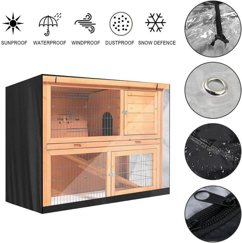 Waterproof Silver Double Layer Dust Cover for Rabbit Cage - 210D Oxford Cloth