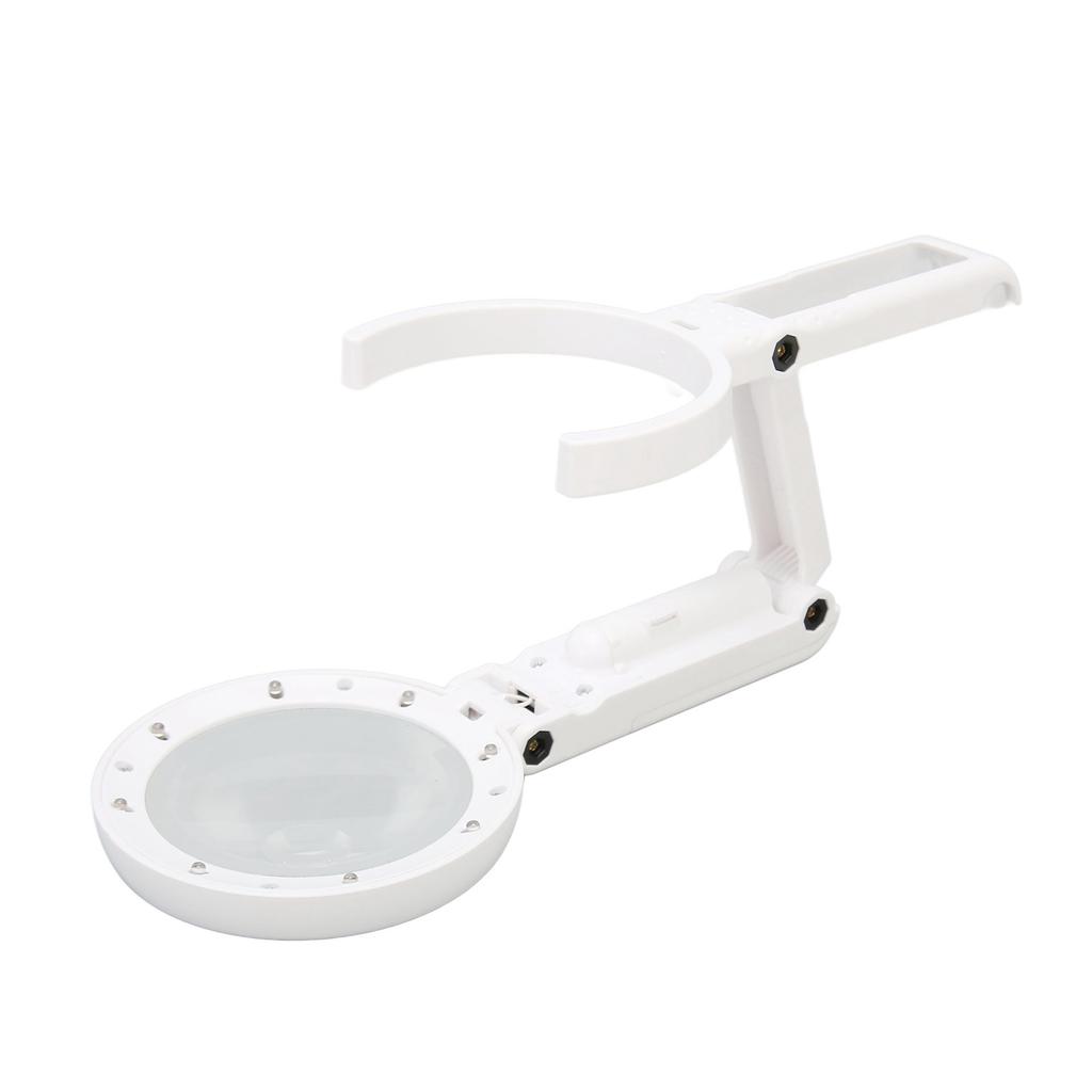 Handheld LED Magnifying Glass Foldable Adjustable 22X 10X Magnifying Glass with Light Stand for