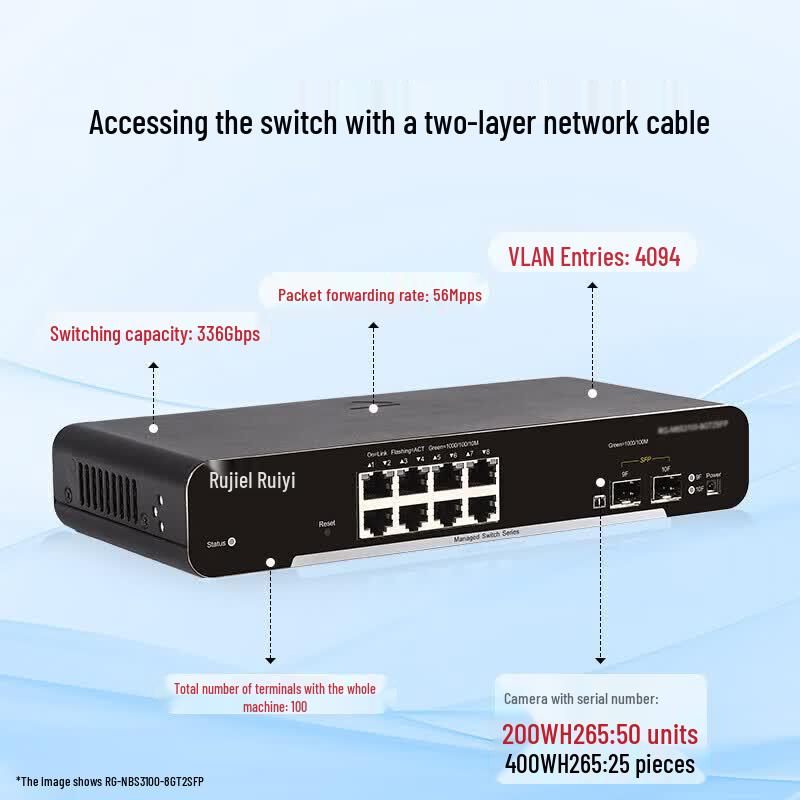 Ruijie RG-NBS3100-8GT2SFP 8-Port Gigabit Layer 2 Managed Switch