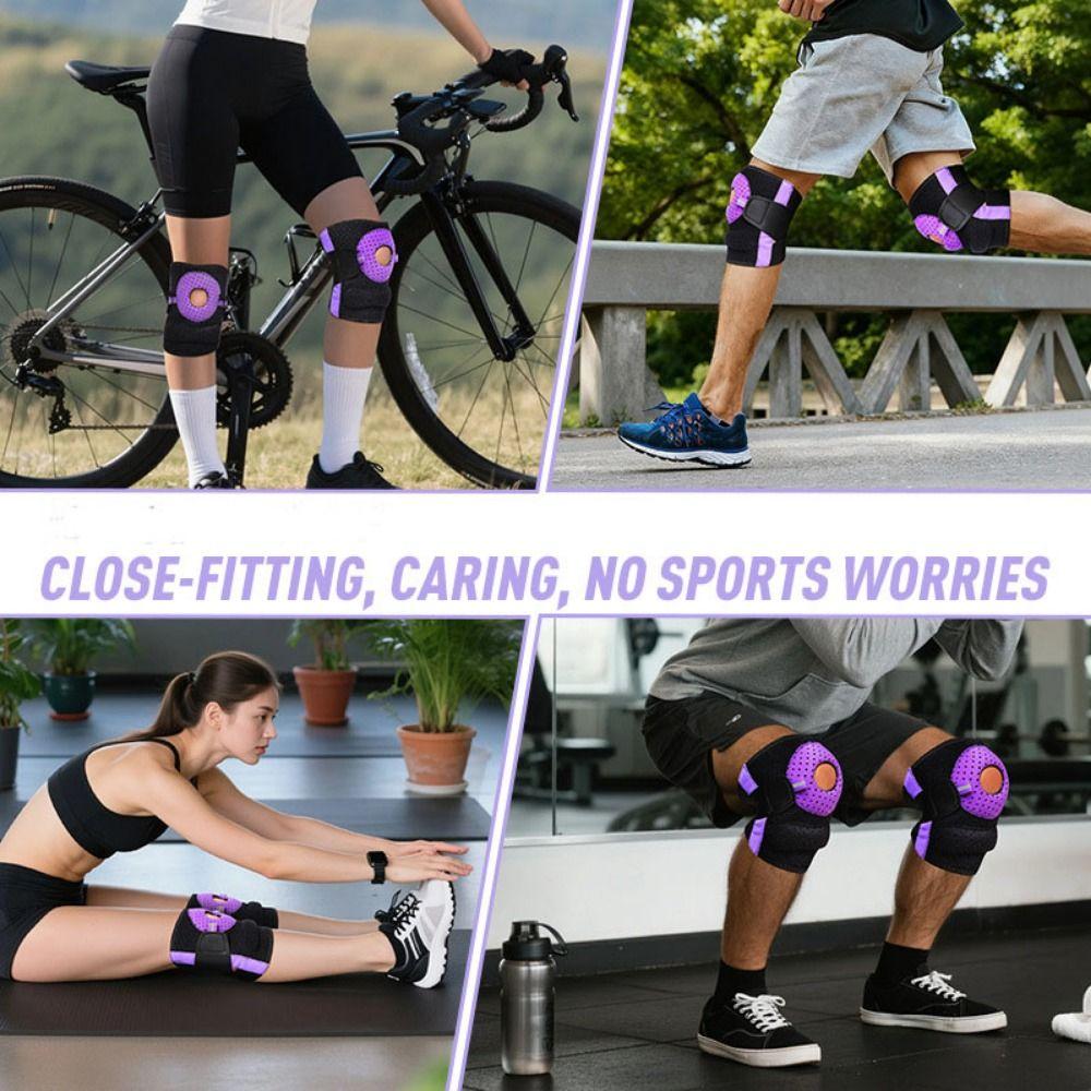 Breathable Sports Knee Pad Anti-slip Patellar Tendon Support Fitness Gear Knee Brace  Basketball