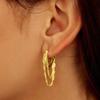 Multi layered chain Huggie earrings, sparkling waterfall chain shaped women's earrings, fashionable jewelry gifts
