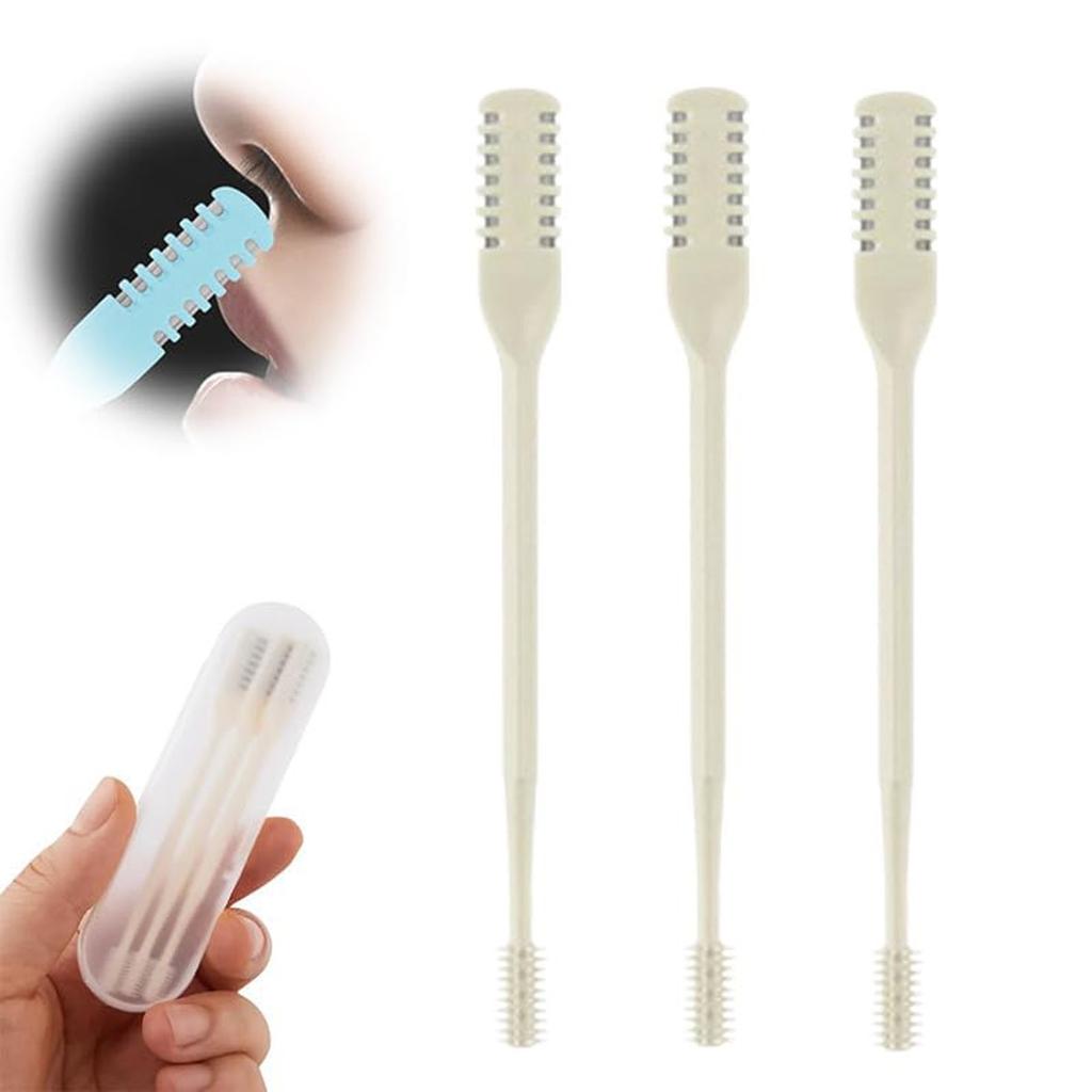 2-in-1 Nasal Hair Cutter, New Double Sided Nose Hair Knife, Nostril Hair Remover Tool, Portable Manual 360° Rotating Nose Hair With Ear For Women Men