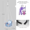 Swing for Kids, Baby Swing Hanging Indoor Outdoor, Kids Wooden Swing, Baby Garden Swing, Jhula for Kids with 2 Pillow (Blue Fox)