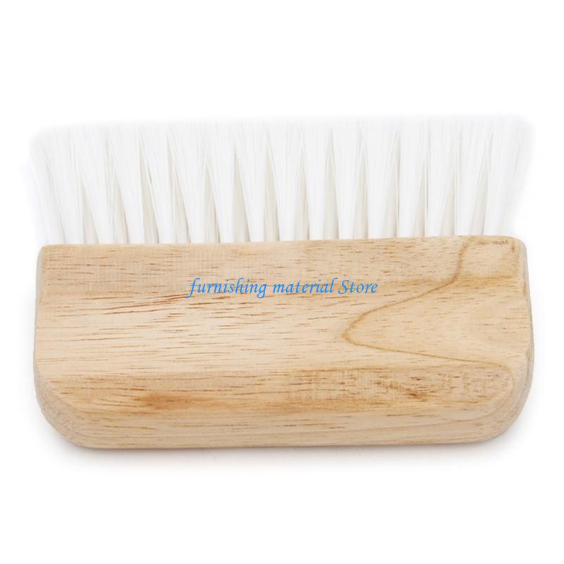 Y5GD Practical Flat Brush Fiber Brush with Wooden Handle Hand-held Art Brush Furniture Brush Cleaner for Indoor Outdoor Wall
