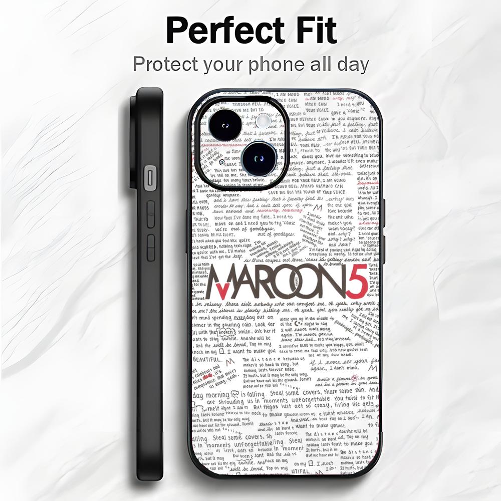 Custodia per Telefono Pop Accattivante Band M-Maroon 5 Custodia per Telefono Imballaggio Morbido Leggera Per iPhone17 16 15 14 13ProMax