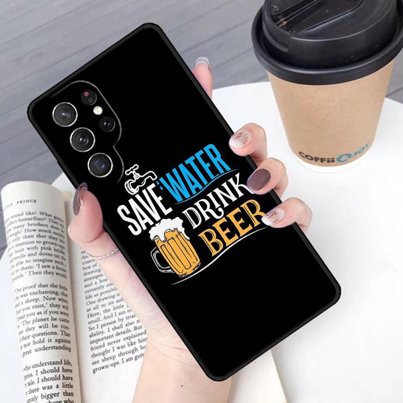 Alcohol Beers Drink Beer phone case Cover For Samsung Galaxy S24 S25 Ultra S21 S22 Ultra S10E Note 10 Plus Note 20 FE S23