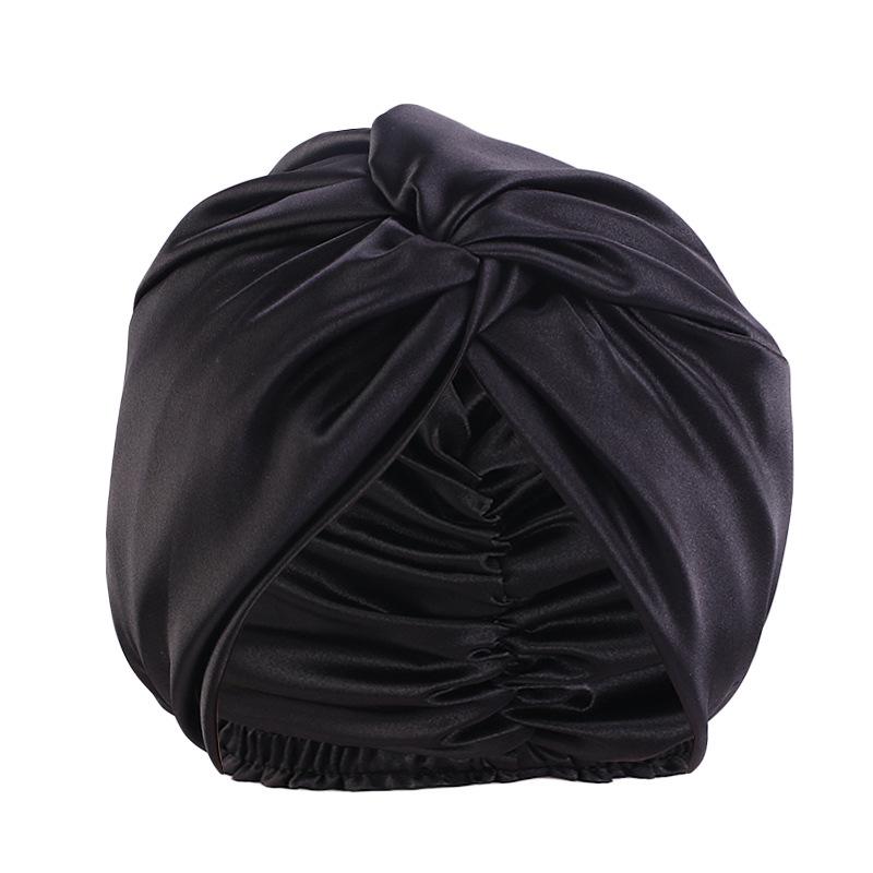 Cappellino da Notte a Doppio Strato in Seta Sintetica, Cuffia a Nodo Intrecciato, Cuffia da Doccia, Foulard per Bellezza e Trucco, Fascia per Capelli