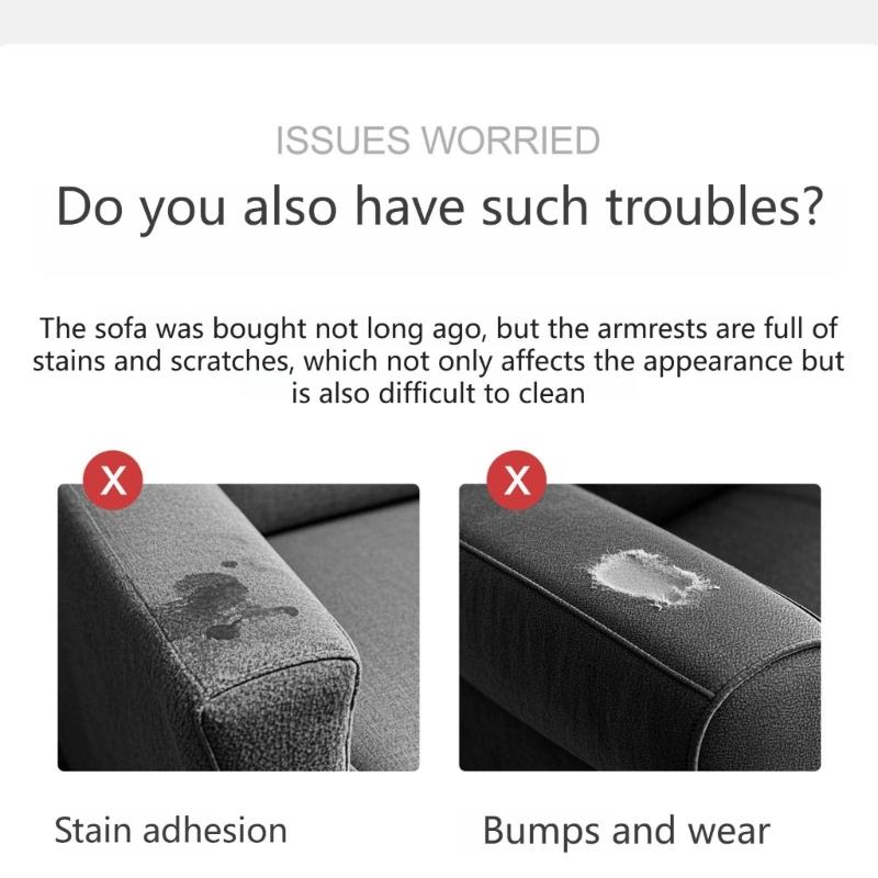 2PCS Elastic Armrest Covers For Sofas Couch Nonslip Design Fit Most Furniture Sofa Arm Slipcovers Arm Chair Protectors