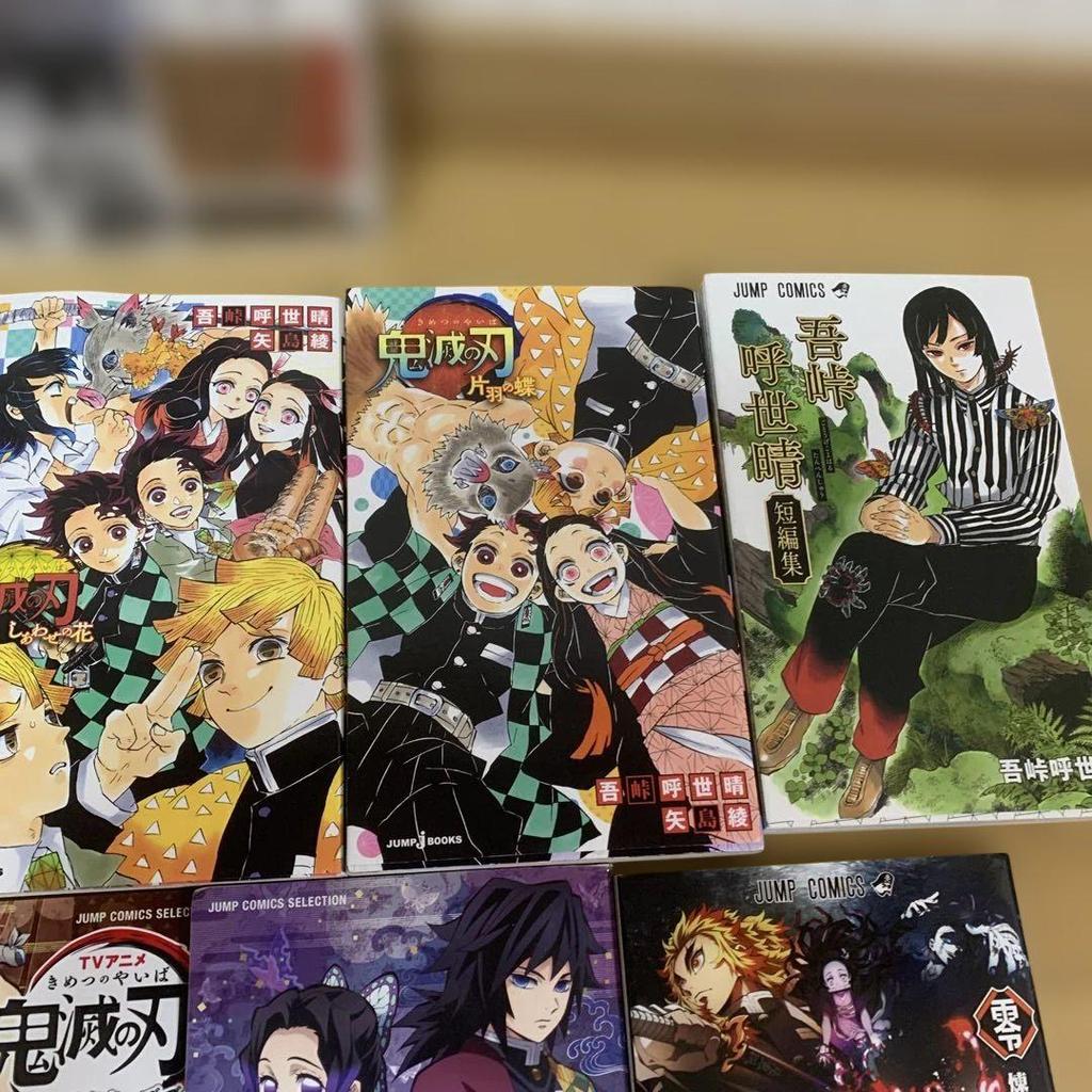 [USED] Demon Slayer: Kimetsu no Yaiba 11-volume set including official fan book, character book, and novel
