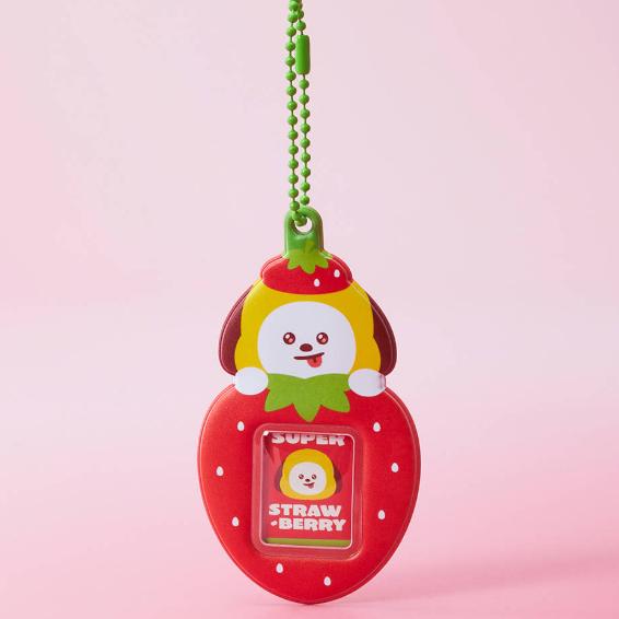 BT21 Mini Photo Holder Key Ring Strawberry Party ver.