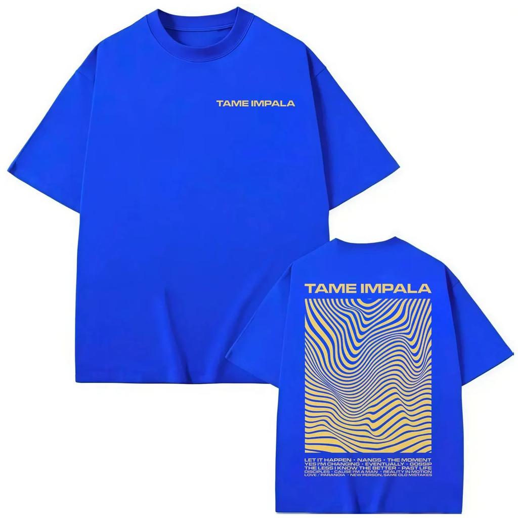 Tame Impala Rock Band Merch TShirt HighQuality Oversized Cotton Short Sleeve Unisex Summer Casual Fashion Streetwear Tshirt