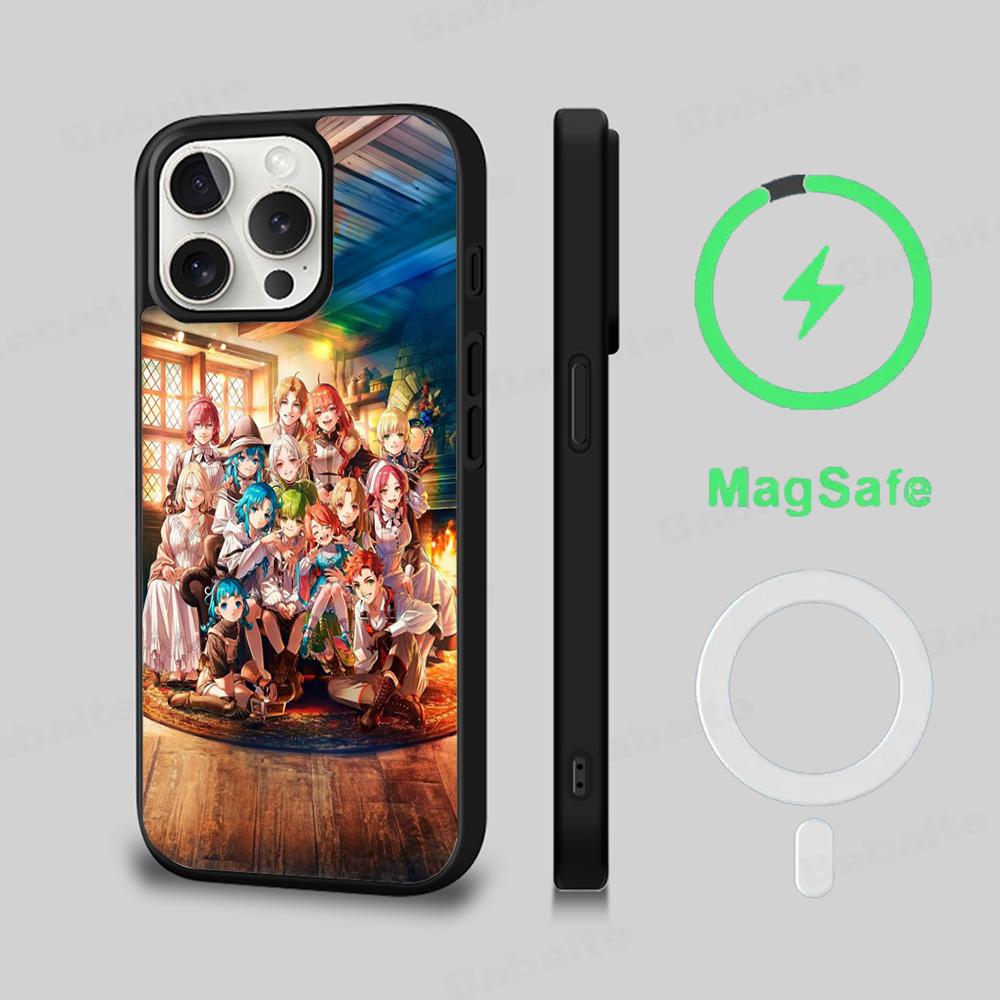 

Fantasy Novel M-Mushoku T-Tensei Phone Magnetic Case For IPhone 16 14 13 12 11 15 Pro Max Plus For Magsafe Wireless Charge Cover iPhone 11