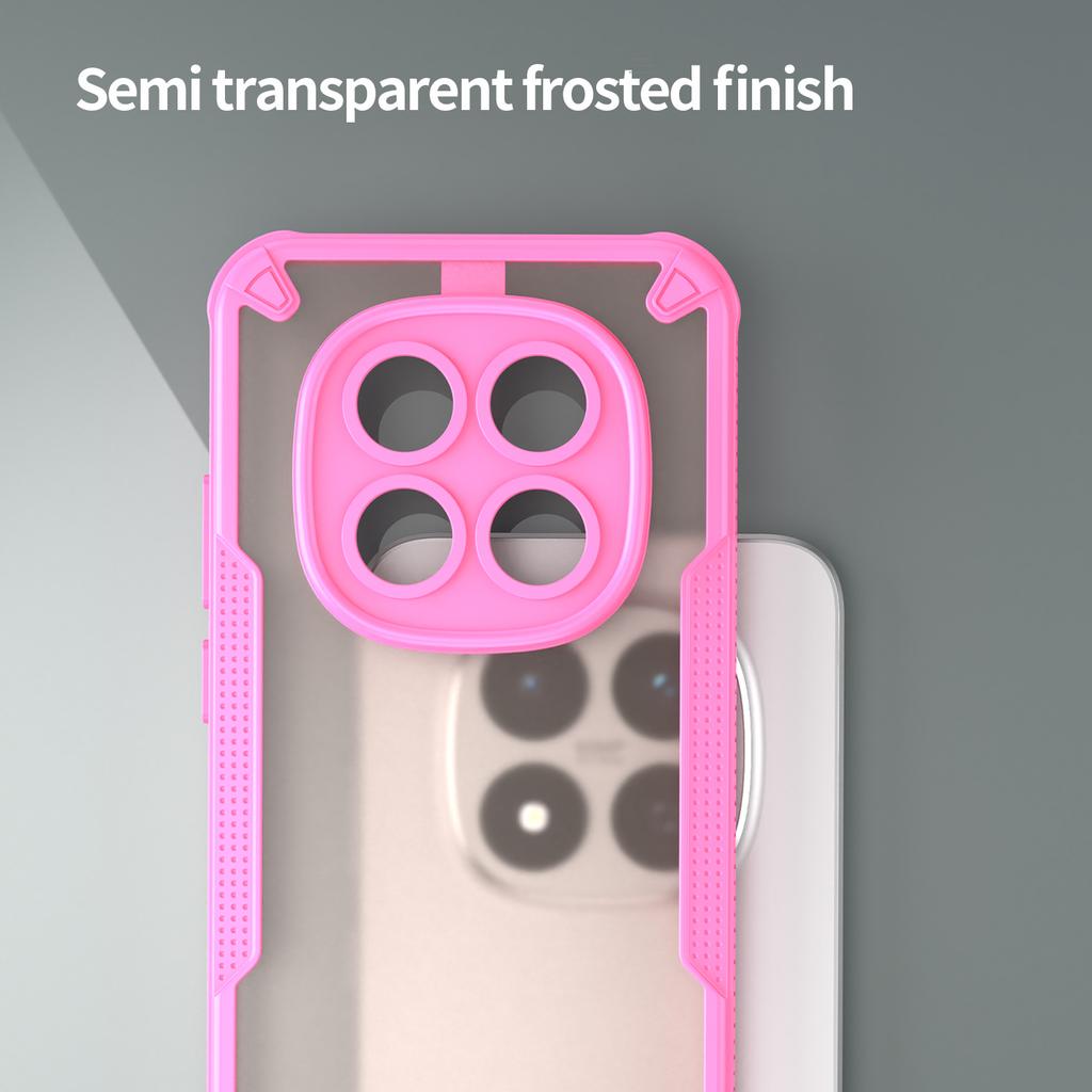 For Xiaomi Redmi Note 15 Pro 5G (Global) Case PC + TPU Semi-Transparent Frosted Finish Protective Phone Cover