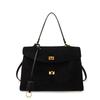 New Frosted Underarm Bag 2025 Spring Summer Light Luxury Genuine Leather Lock Commuter Travel Large Capacity Tote Messenger Bag