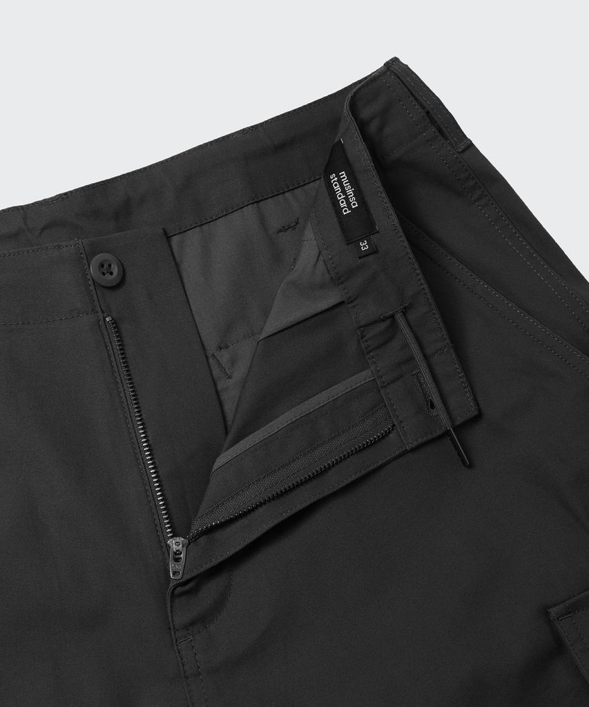MUSINSA STANDARD Cotton Wide Side Zipper Cargo Pants [Dark Gray]