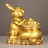 Copper Rabbit Ornament Twelve Zodiac Rabbit Living Room Office Decoration Craft Rabbit Year Lucky Gift