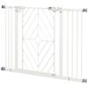 Pressure Fit Stair Gate Dog Gate W/ Auto Closing Door, Double Locking, Easy Installation, for 74-100cm Openings - White