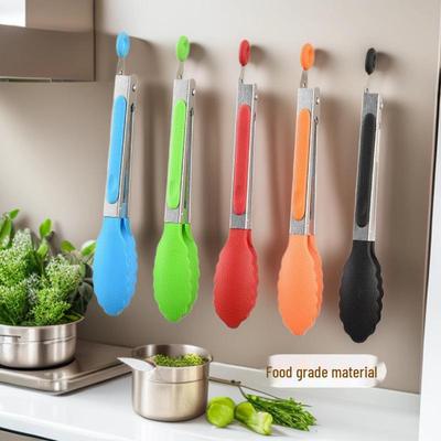 High-Temperature Resistant Nylon Barbecue Tongs - Multifunctional Food-Grade Kitchen Gadgets