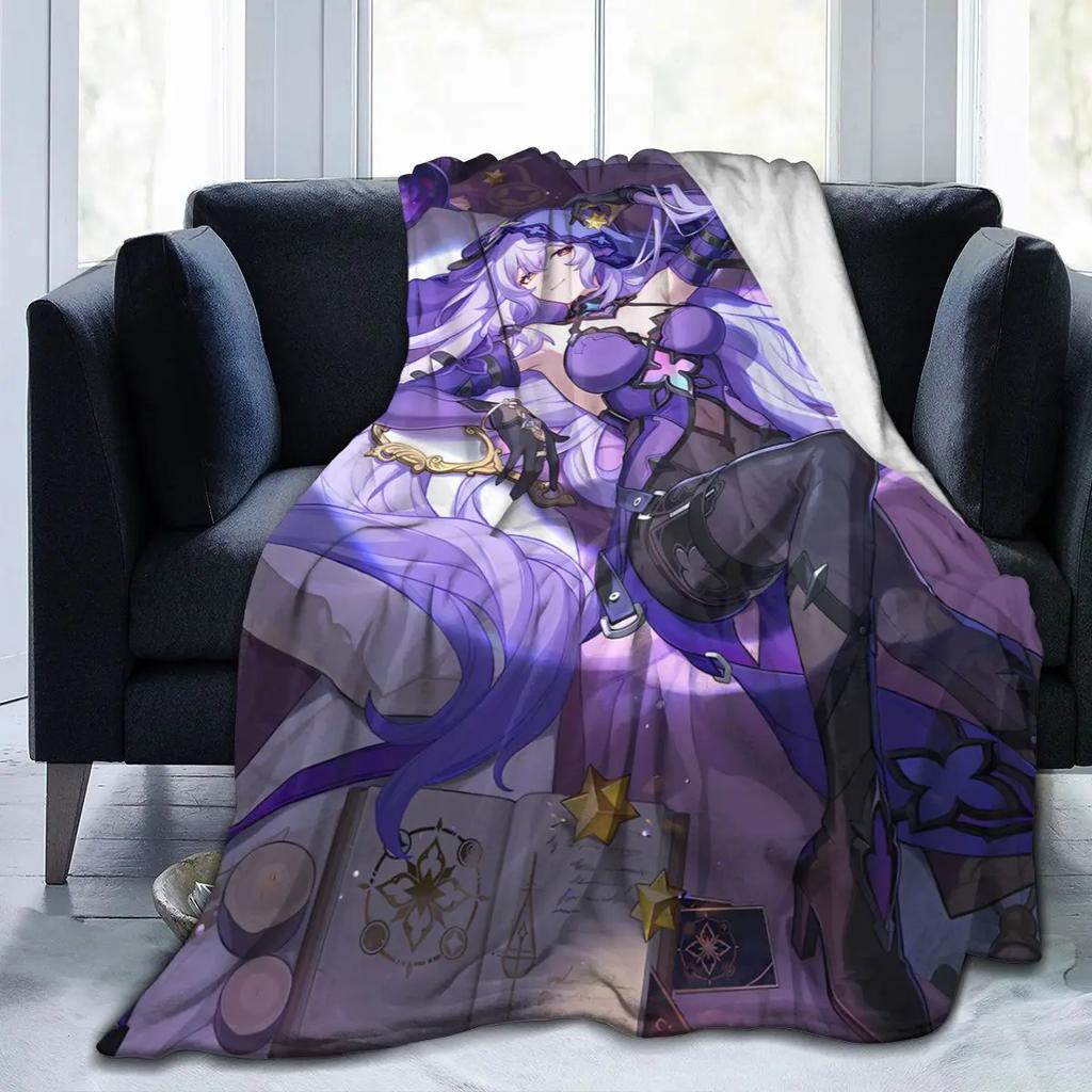 Anime Honkai Star Rail Acheron All Season Fleece Blanket Throw Ultra Soft Flannel Blanket Digital Printed Premium Fluffy Fleece