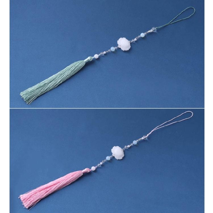 Chinesischer Hanfu Anhänger Retro Quasten Taillenanhänger Imitation Jade Kleidungsschmuck