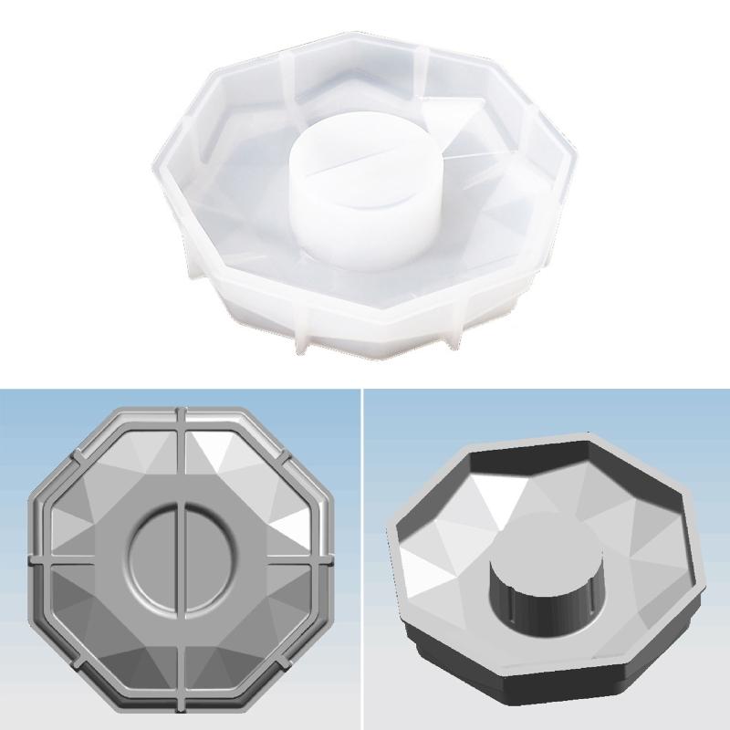 Hexagonal Shape Clock Mold with Clock Silicone Casting Epoxy Resin Mold for Handmade DIY Crafts Making Home Decorations