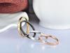 JeeMango 4 In 1 Colorful Gold Cubic Zirconia Rings Jewelry Titanium Steel Wedding Engagement Ring For Women Anneaux R18016