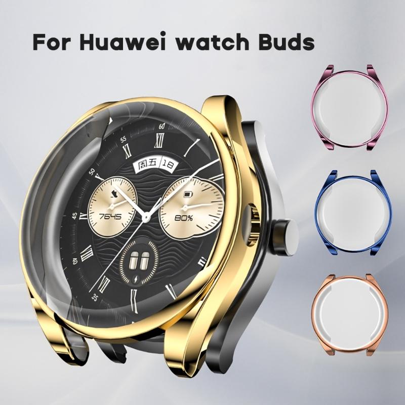 Suitable for Watch Buds Smartwatch Bumper Protective Case Lightweight Soft-TPU Housing Protection-Shell Shockproof Cover
