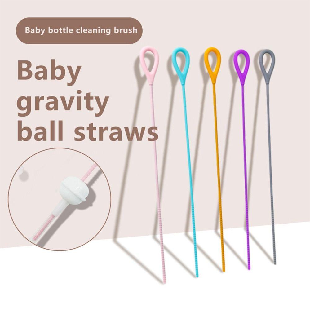 Extended Silicone Straw Brush 3mm Drinking Straw Cleaner Brush Straw Cleaning Brush Baby bottle