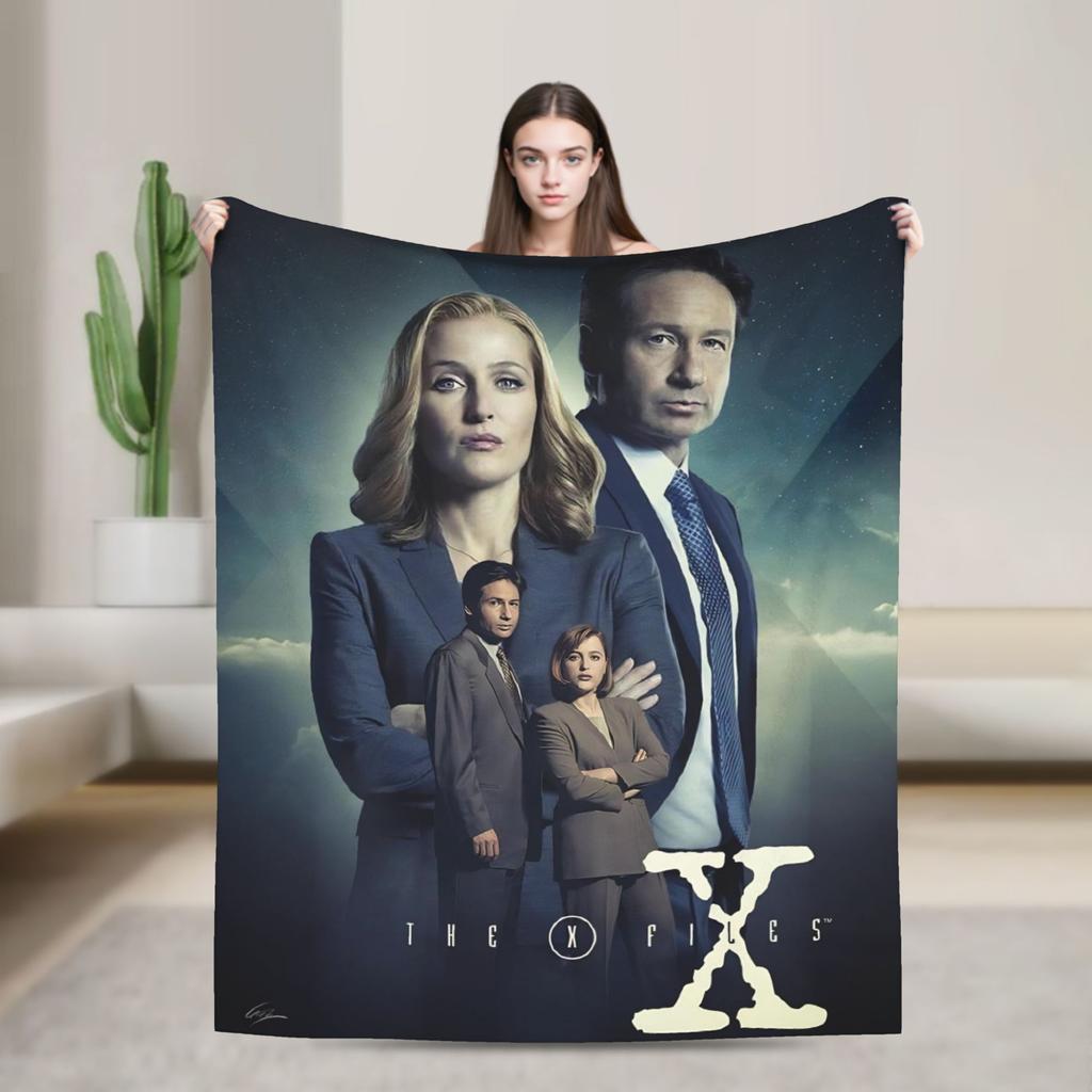 Manta de Franela de la Película Expediente X Fox Mulder Dana Scully y John Doggett Walter Skinner Ropa de Cama Mantas para Colcha Funda de Sofá