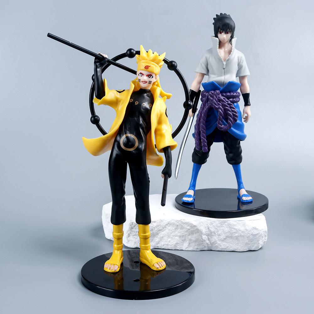 6pcs Naruto Anime Figure Shippuden Uchiha Sasuke Hatake Kakashi Namikaze Minato 18cm Action Figure Collection Model Playthings Gifts