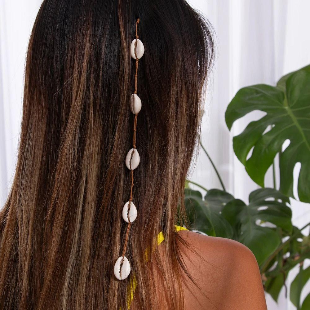 6 Styles Conch Tassel Hair Accessory Bohemian Shell Tassel Hairpin  Summer Beach