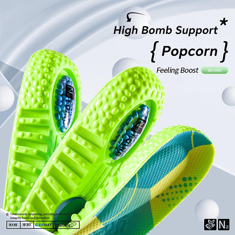 Solette Ammortizzanti Sportive Verde EVA Cuscinetto d'Aria Traspirante Supporto per Arco Plantare Scarpe Ortopediche Soletta Cura Piedi Uomo Donna Solette