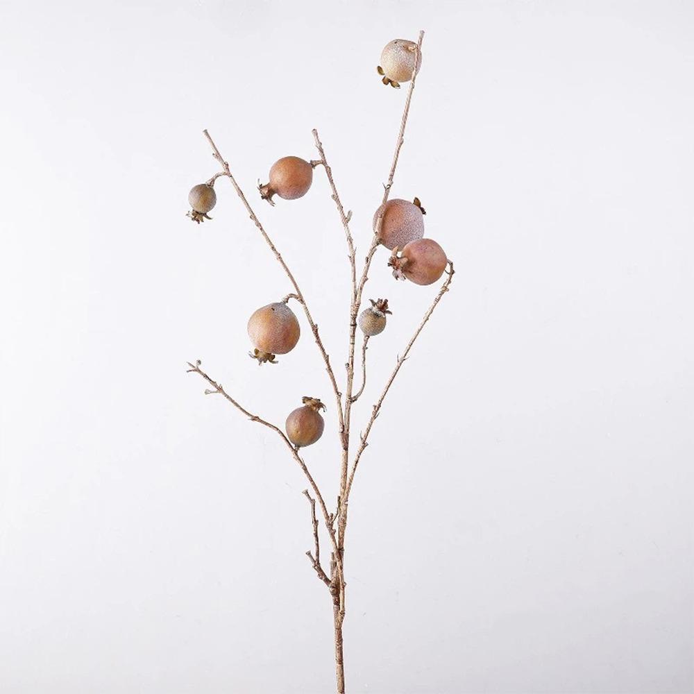 

Plastic Artificial Pomegranate Branch 8 Fruit Foam Fruits Branches Chinese New Year Decor кофейный