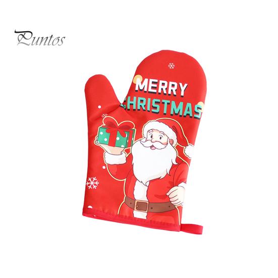 

Рождественские утепленные перчатки, утолщенные прихватки для выпечки, дизайн с петлей для подвешивания, термостойкие кухонные перчатки для выпечки, готовки на гриле B