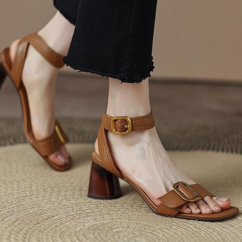 Fashion Summer Peep Toe High Heel Women Sandals Sexy Buckle Strap Ankle-wrap Ladies Sandals Club Shoes Sandals for Women 2025 bc5719
