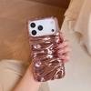 Overseas electroplating three-dimensional wrinkles are suitable for iPhone17Pro max Apple 16 mobile phone case 15/14 advanced sense
