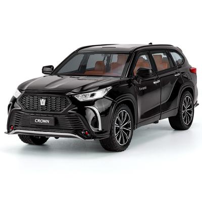 1/24 Toyota Crown Kluger Car Toy Model Alloy Diecasting 6 Doors Can Be Opened Rear Wheel Pull Back Vehicles Models Children Day Gifts