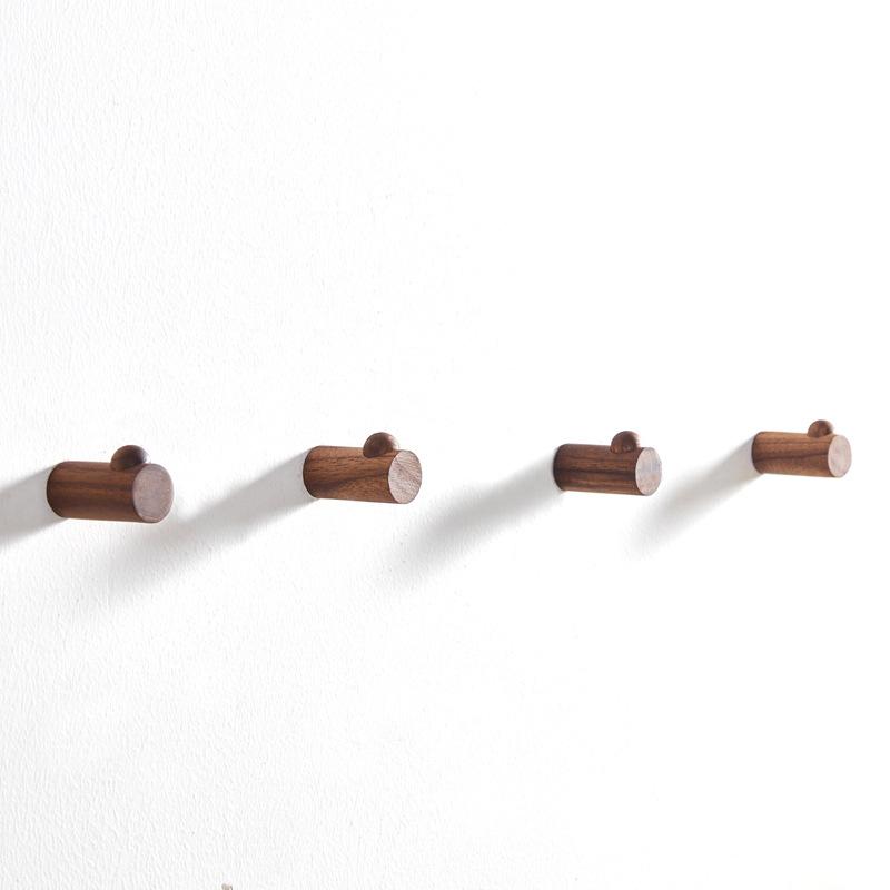 Věšák na oblečení z přírodního dřeva Nástěnný háček na kabáty Dekorativní držák na klíče Věšák na klobouky, šály, kabelky Úložný věšák Koupelnová police