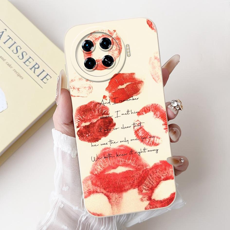 For Tecno Spark 20 Pro+ 2024 Case Fashion Flower Cactus Soft Liquid Silicone Lens Protective Cover on Spark 20 Pro Plus KJ7 Etui