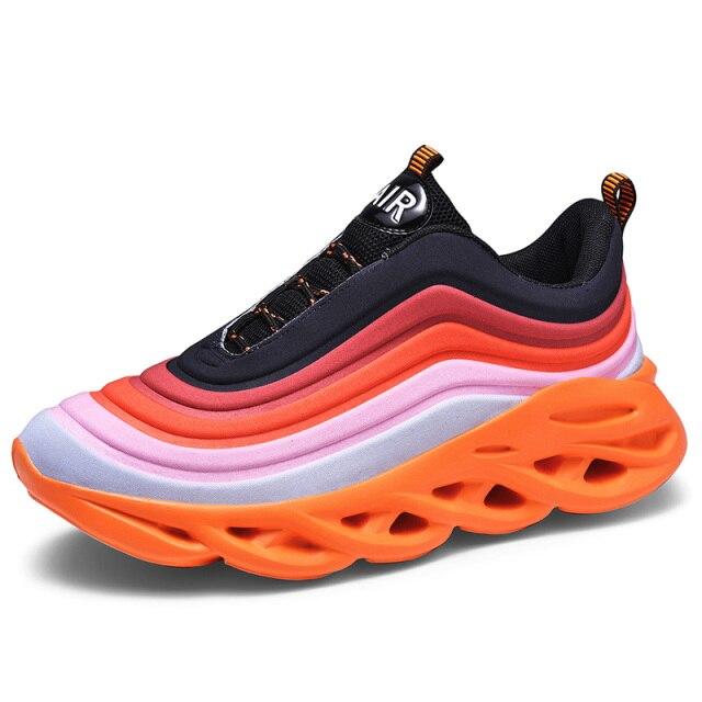 Mens Running Shoes Lightweight Blade Sport Shoes Shockproof Breathable Male Sports Height Increase Platform Walking Gym Shoes