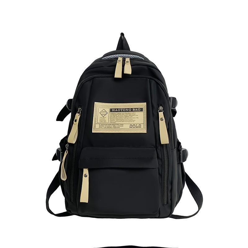 

Рюкзак для школьников, простой рюкзак, модный женский повседневный рюкзак, дорожная сумка One size чёрный