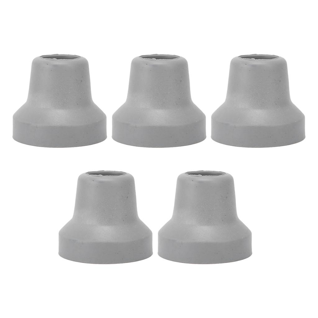 5Pcs Medical Crutch Tips Medical Crutch Tips 16mm Replacement Crutch Tips with Metal Gaskets for CanesGrey