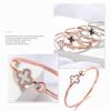Clover Bracelet Fourleaf Delicate Diamond Advanced Creative Hand Jewelry Wristband Wristlet Women Girl Gift