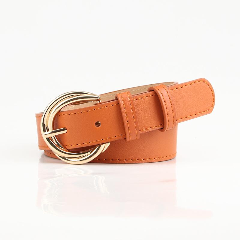 Women'S Belt Fashion Alloy Belt Simple Personalized Decorative Dress Jeans Belt